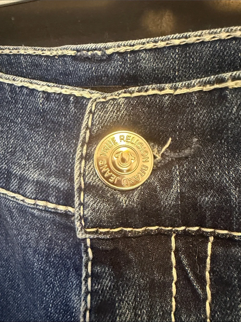 True Religion Rocco Relaxed Skinny Flap Jeans 36